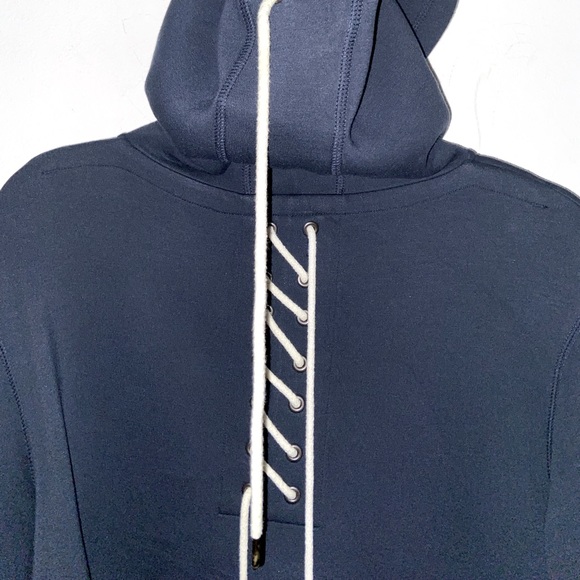Craig Green Laced Pullover Hoodie Navy L - Picture 6 of 7